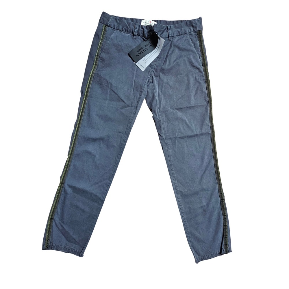 Nili Lotan‎ Pants Drop Crotch Baggy Ankle Trousers Side Stripe Made in USA NWT